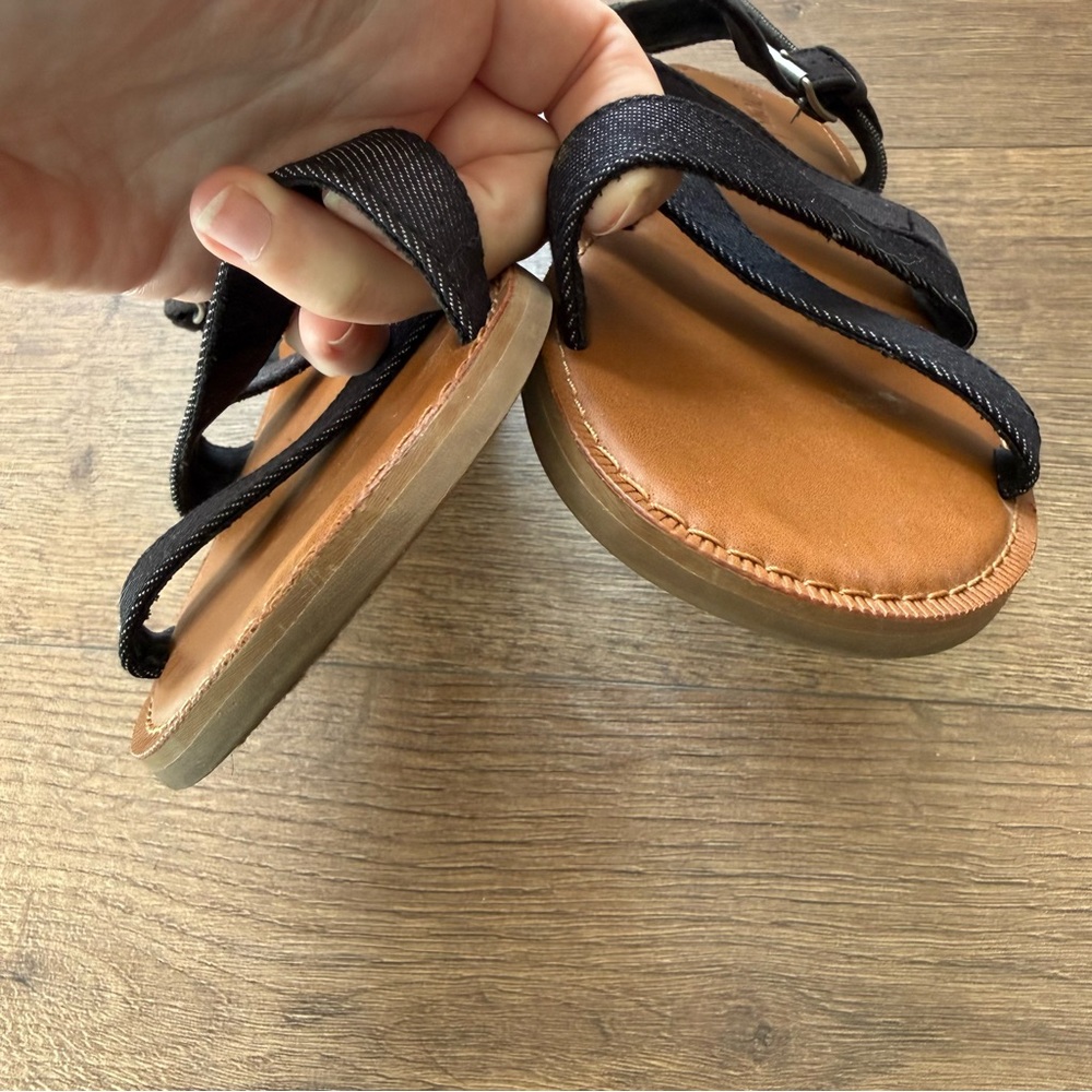Toms Black and Grey Strappy Sandals - Picture 8 of 9
